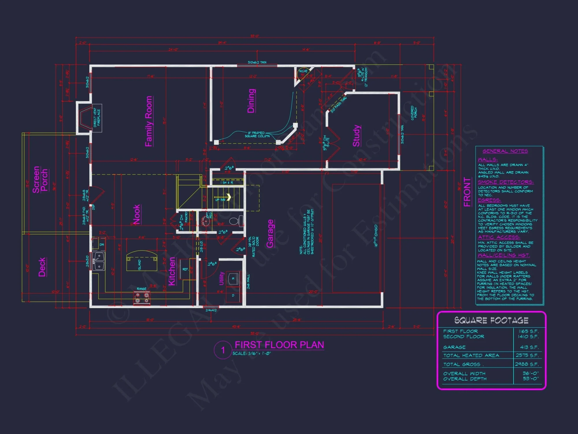 Modern 2-Story House Plan with Customizable CAD Designs