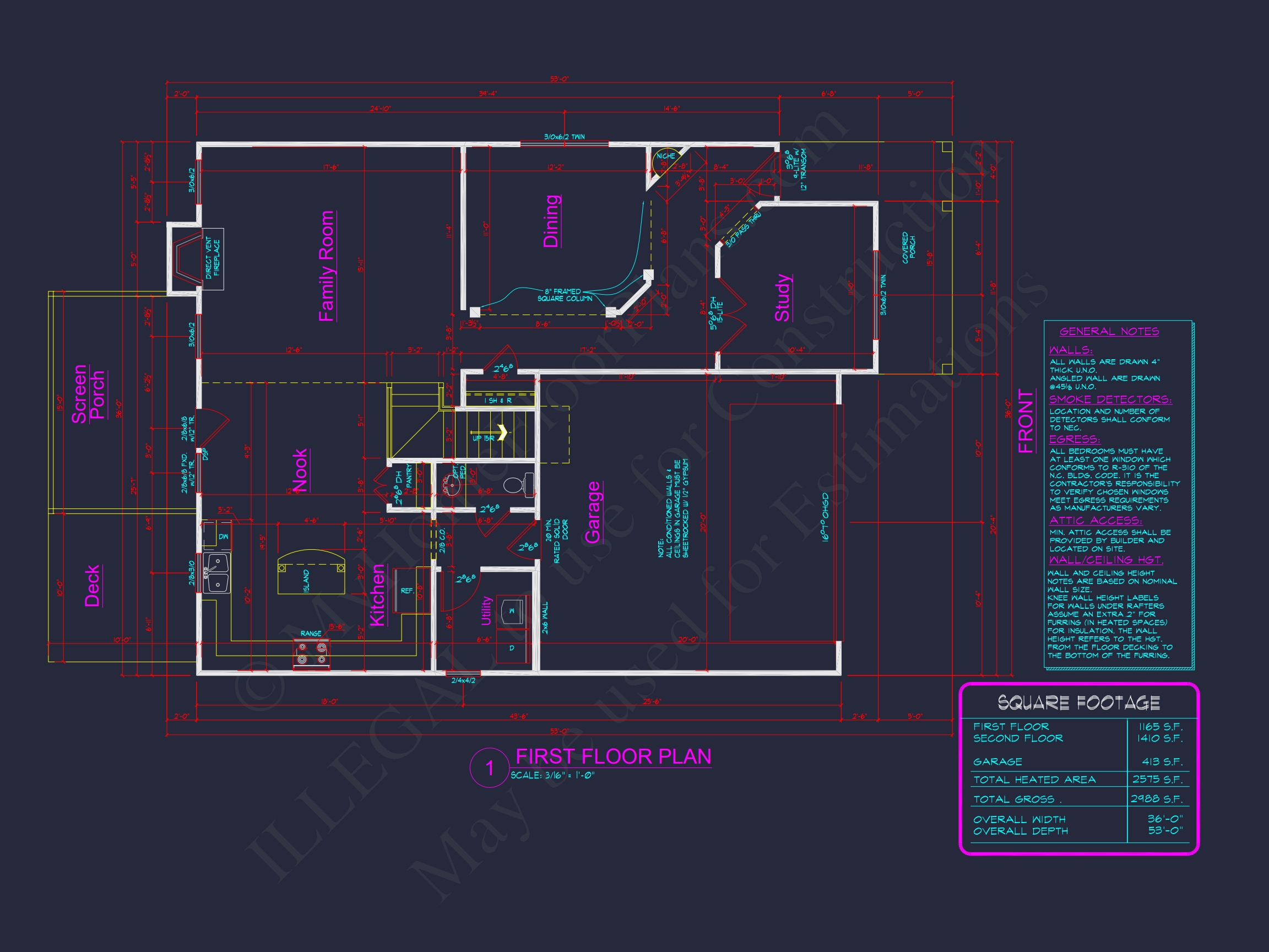 Modern 2-Story House Plan with Customizable CAD Designs