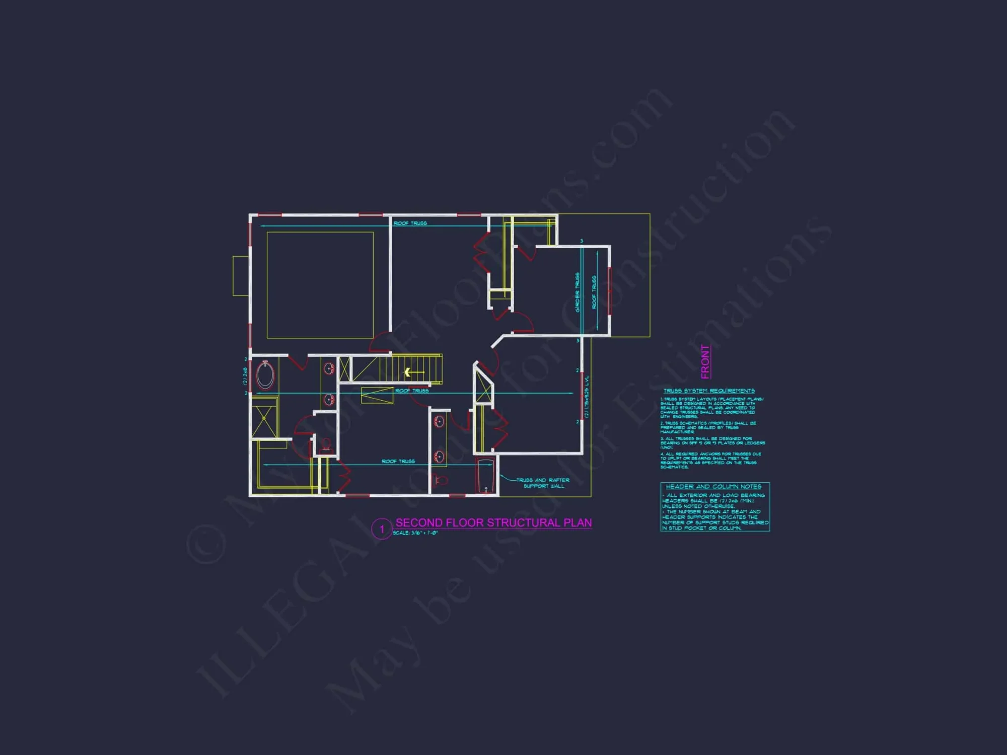 Modern 2-Story House Plan with Customizable CAD Designs