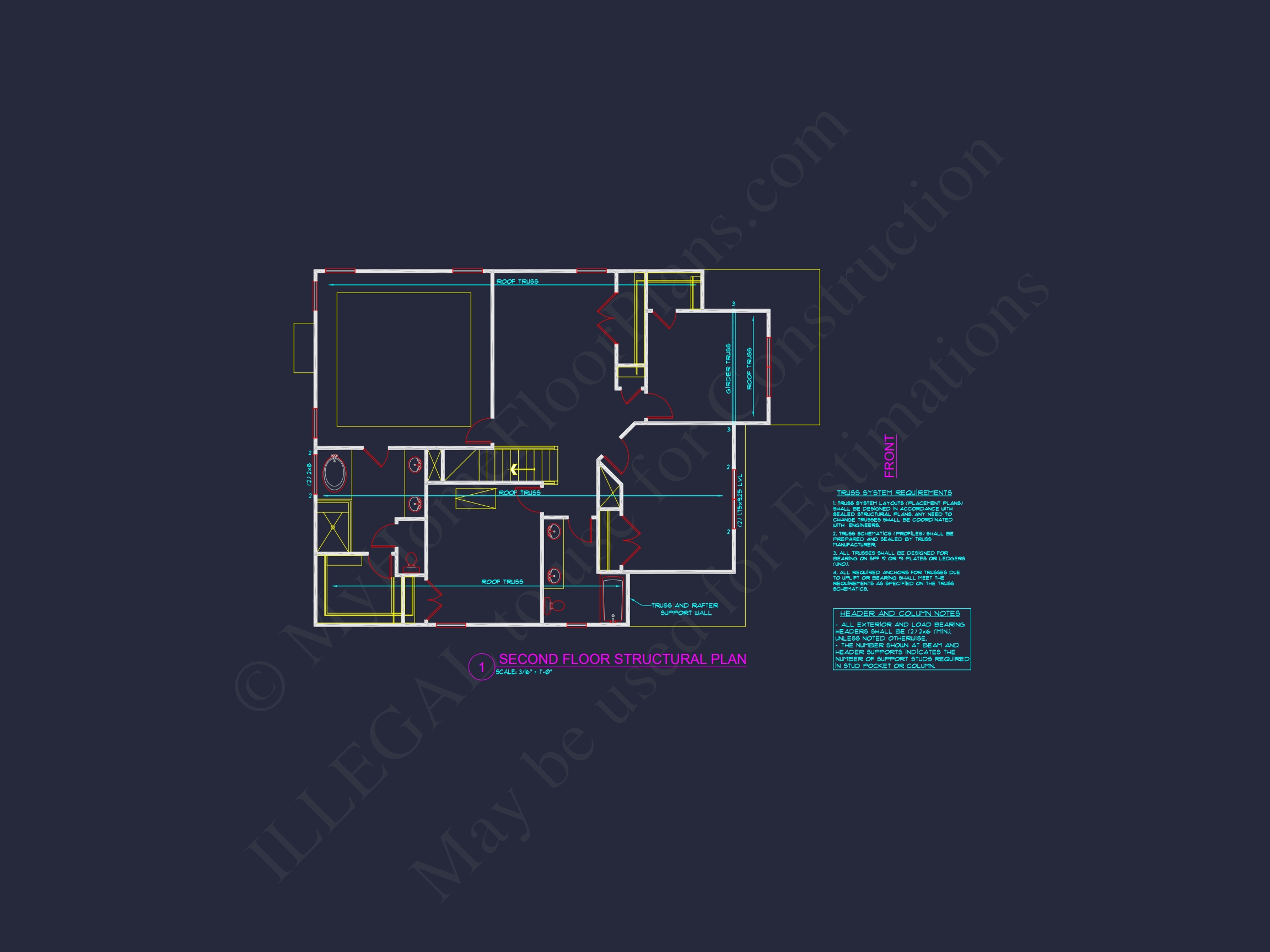 Modern 2-Story House Plan with Customizable CAD Designs