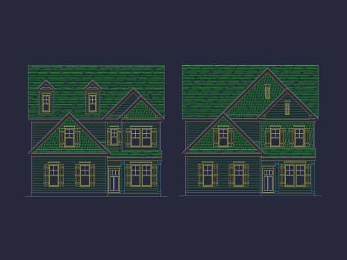 Modern 2-Story House Plan with Upstairs Bedrooms & Open Layout