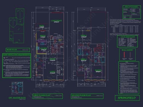 Modern 2-Story Townhome Floor Plan with Craftsman Design