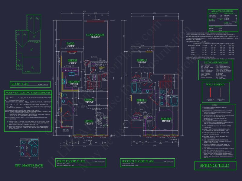 Modern 2-Story Townhome Floor Plan with Craftsman Design
