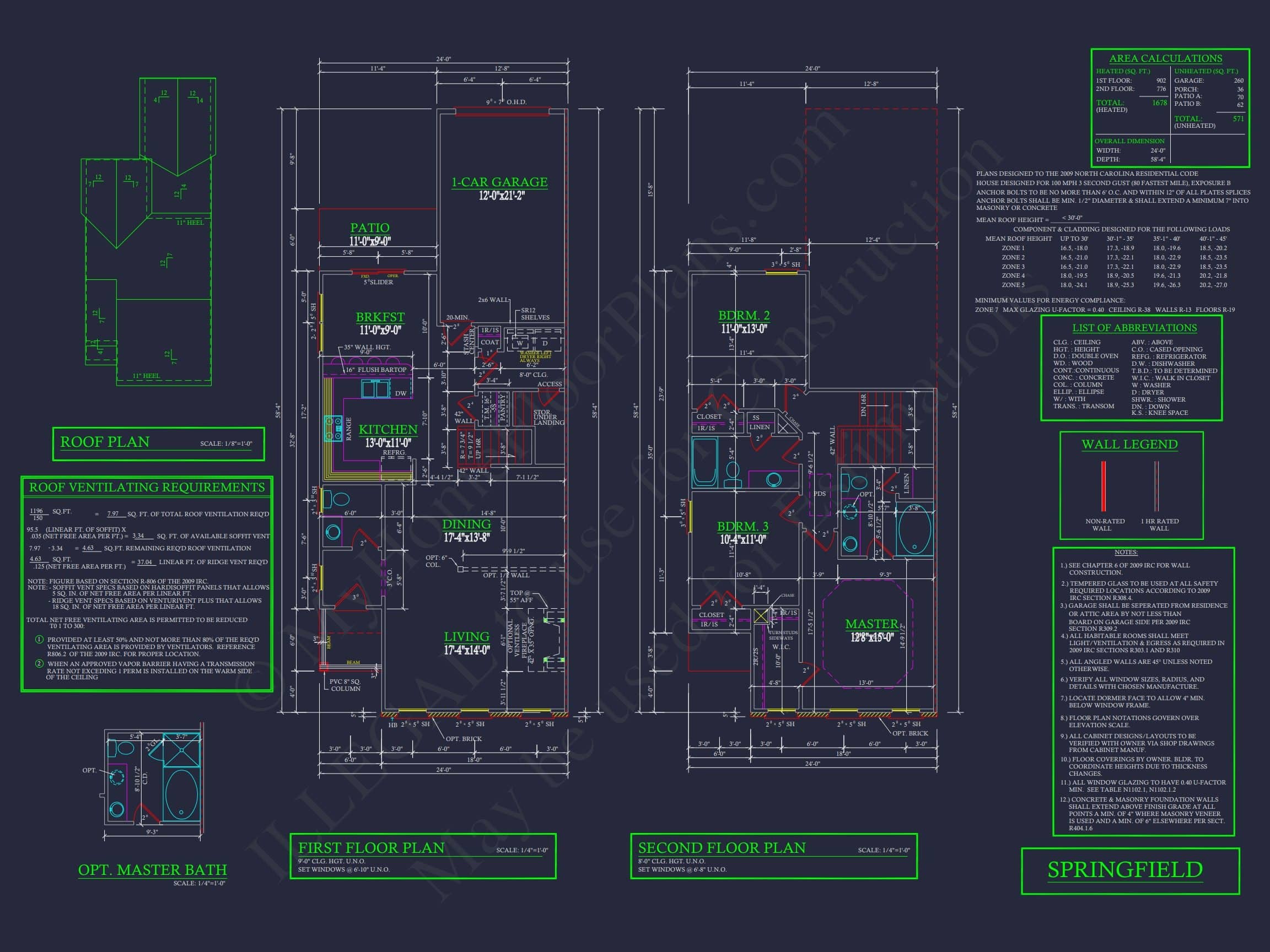 Modern 2-Story Townhome Floor Plan with Craftsman Design