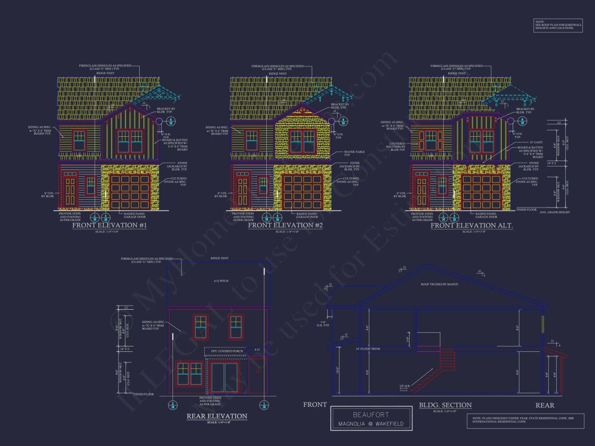 Modern 2-Story Townhome Plan with Craftsman Details