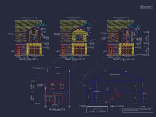 Modern 2-Story Townhome Plan with Craftsman Details