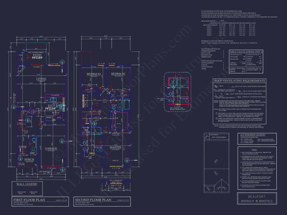 Modern 2-Story Townhome Plan with Craftsman Details