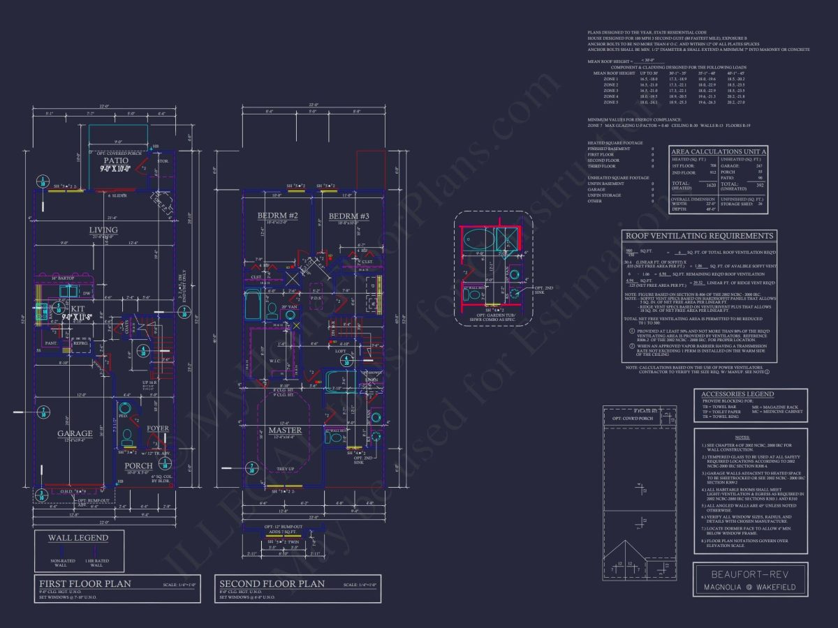 Modern 2-Story Townhome Plan with Craftsman Details