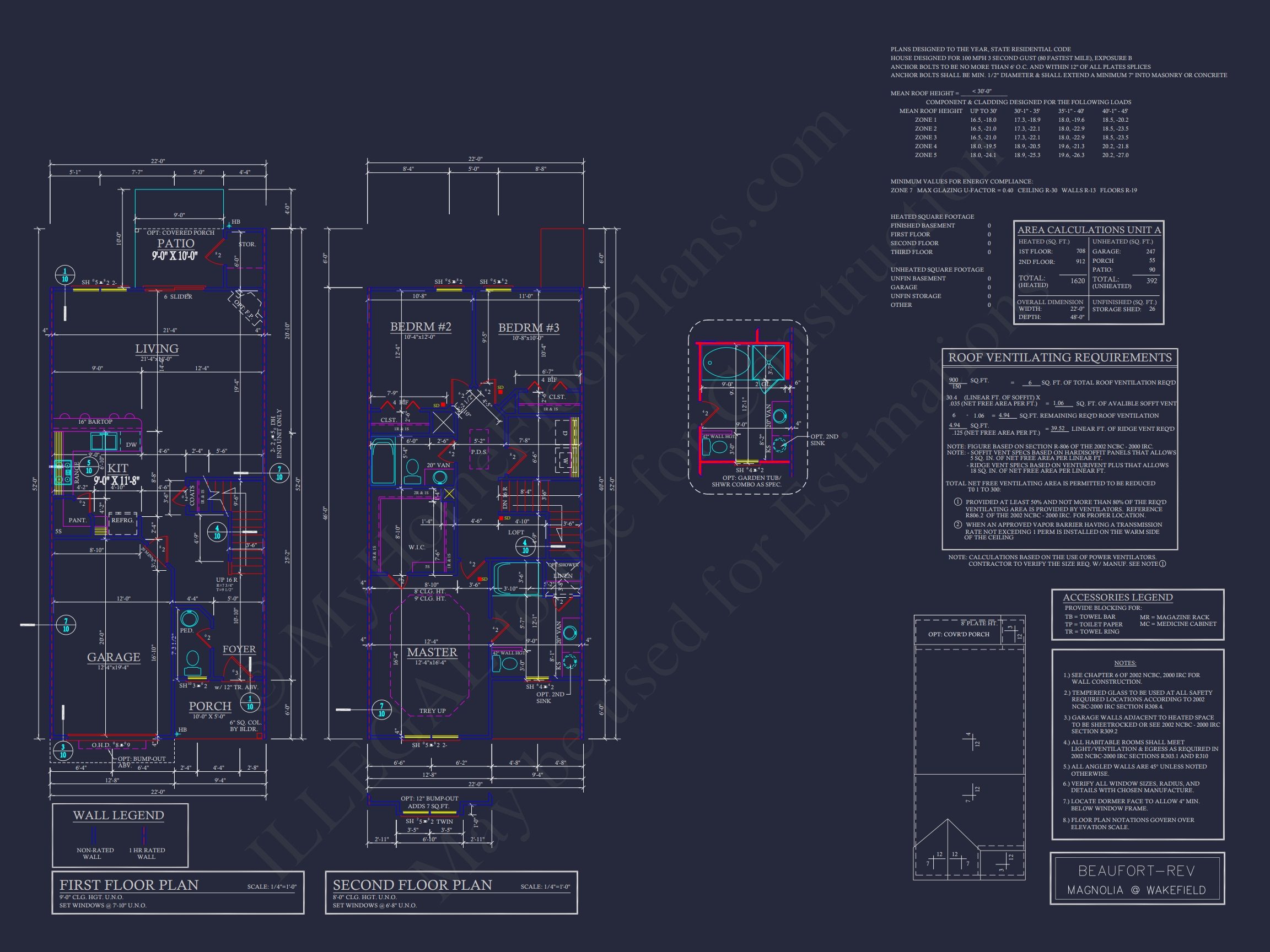 Modern 2-Story Townhome Plan with Craftsman Details