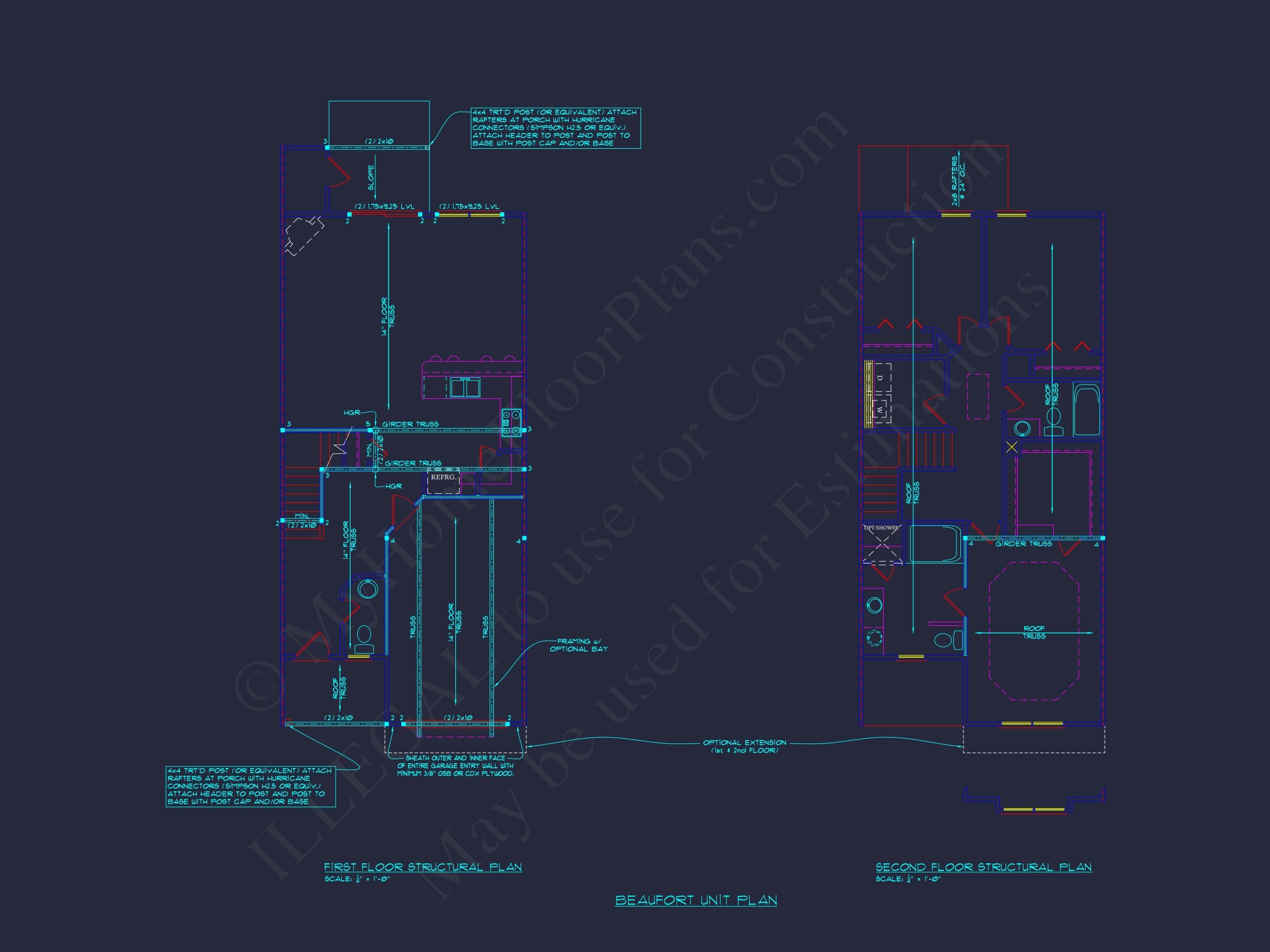 Modern 2-Story Townhome Plan with Craftsman Details