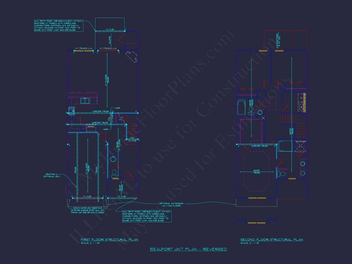 Modern 2-Story Townhome Plan with Craftsman Details