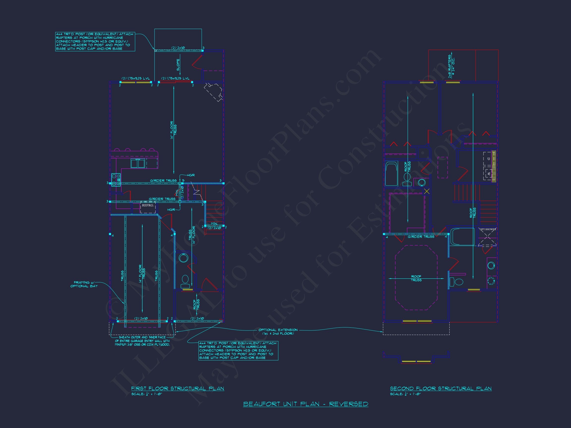 Modern 2-Story Townhome Plan with Craftsman Details