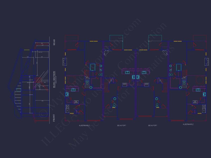 Modern 2-Story Townhome Plan with Craftsman Details