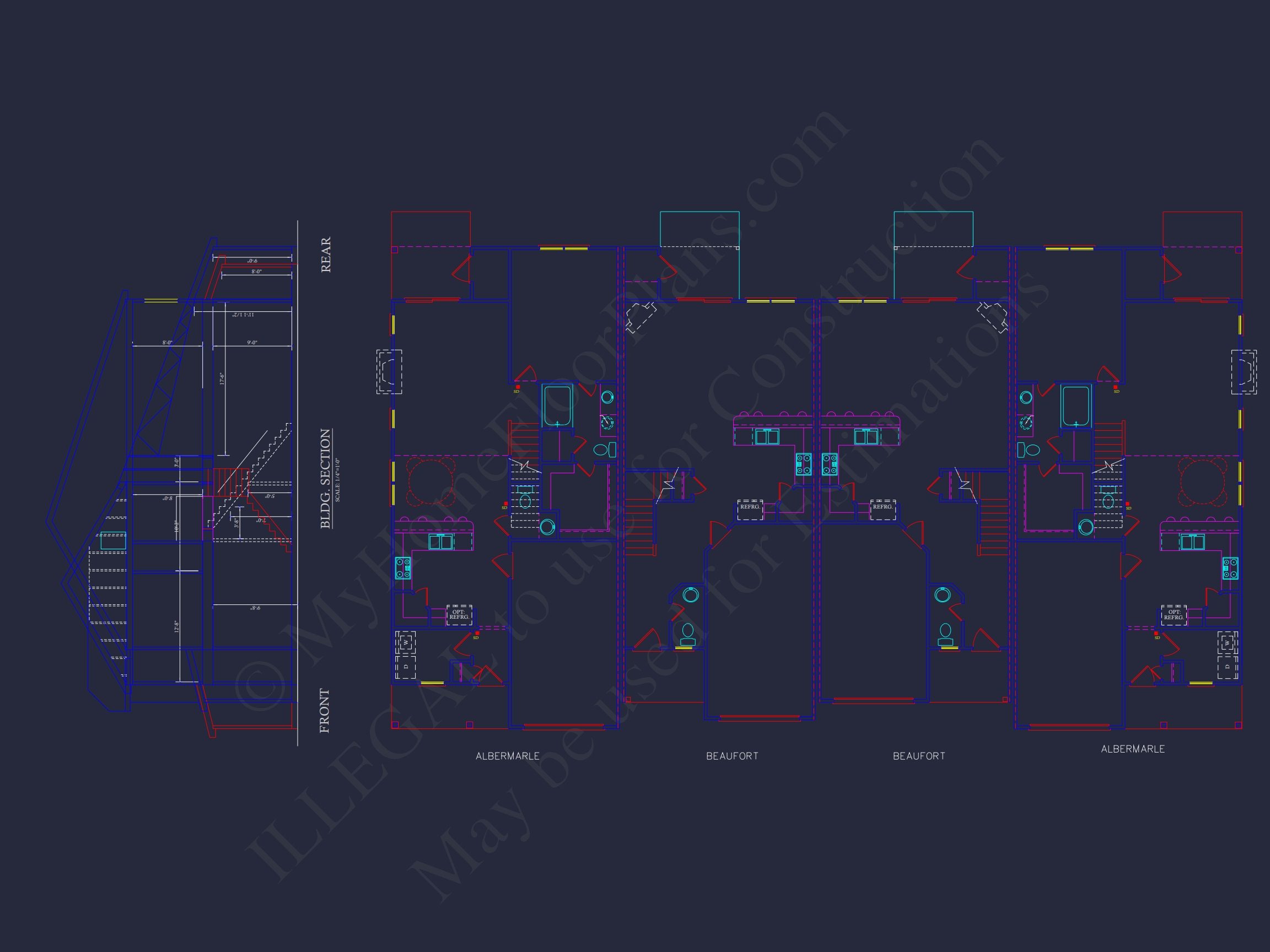 Modern 2-Story Townhome Plan with Craftsman Details