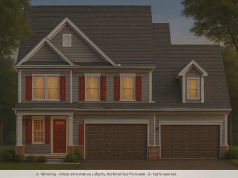 Modern 2.5-Story House Plan with Open Layout & Bonus Room