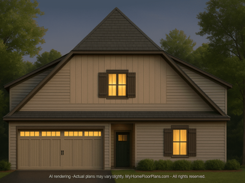 Modern Barn Style Home Plan with 6-Car Garage & Versatile Living Space