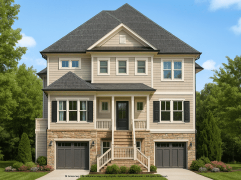Modern Beach Home Floor Plan with CAD Architecture Designs
