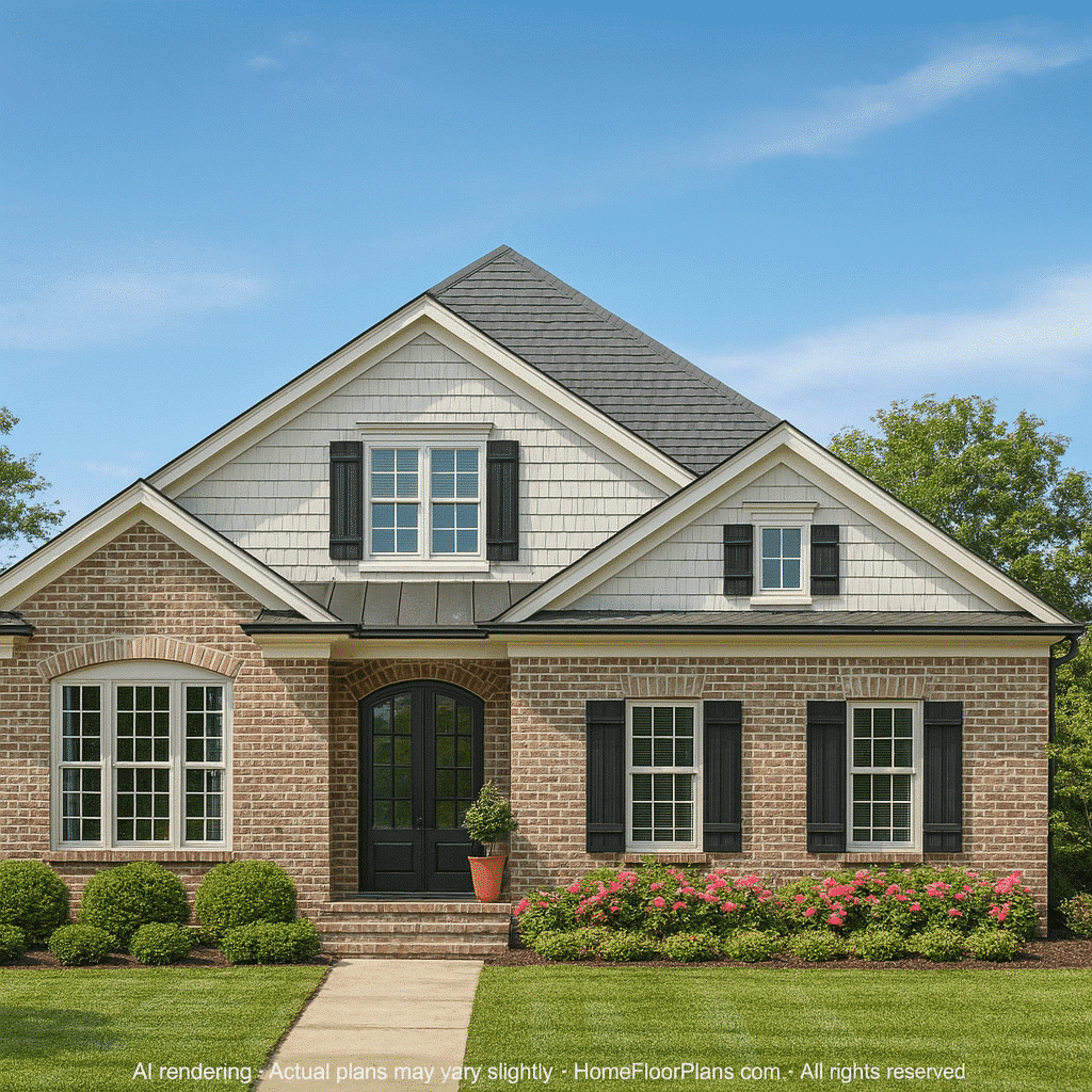 Modern CAD Home Plan with Basement & Outdoor Porches