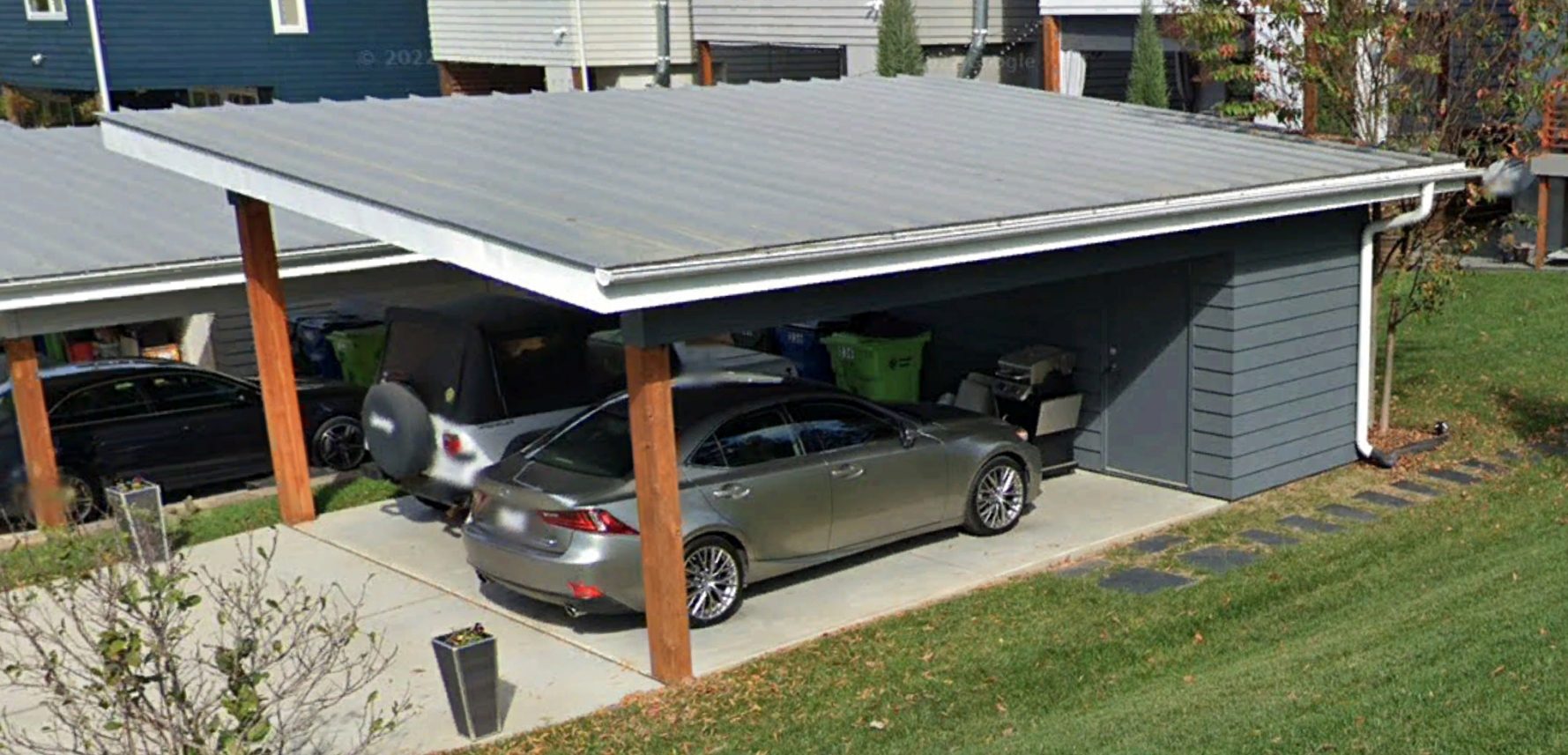 Modern Carport House Floor Plan Sleek 2-Bay Design with CAD Files