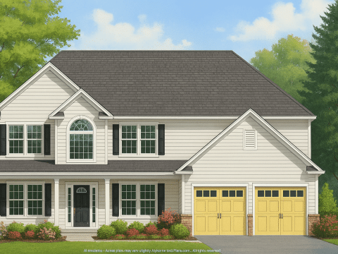 Modern Colonial Home Plan with CAD Designs and Blueprints