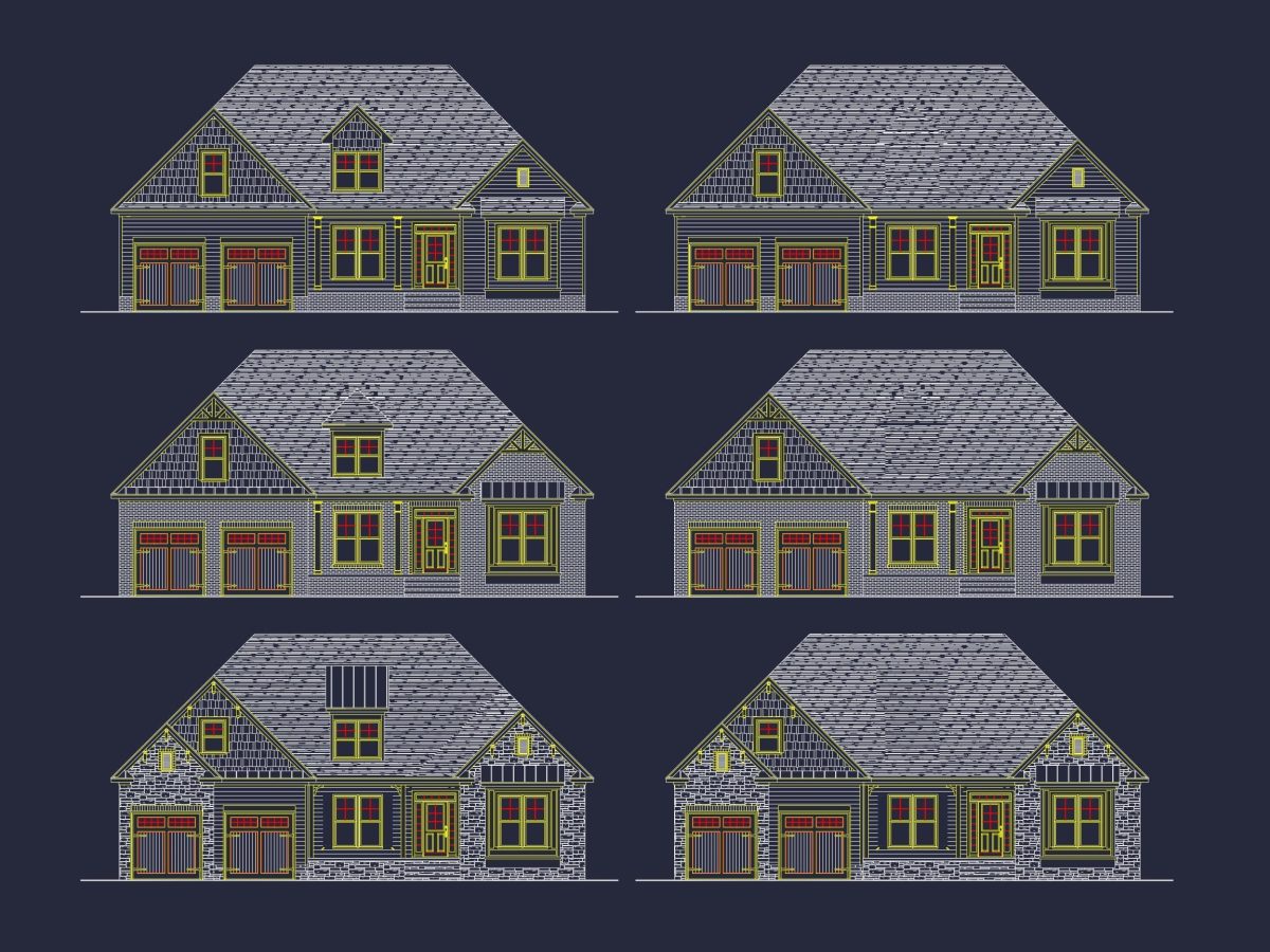 Modern Craftsman Home Floor Plan with Optional Second Level