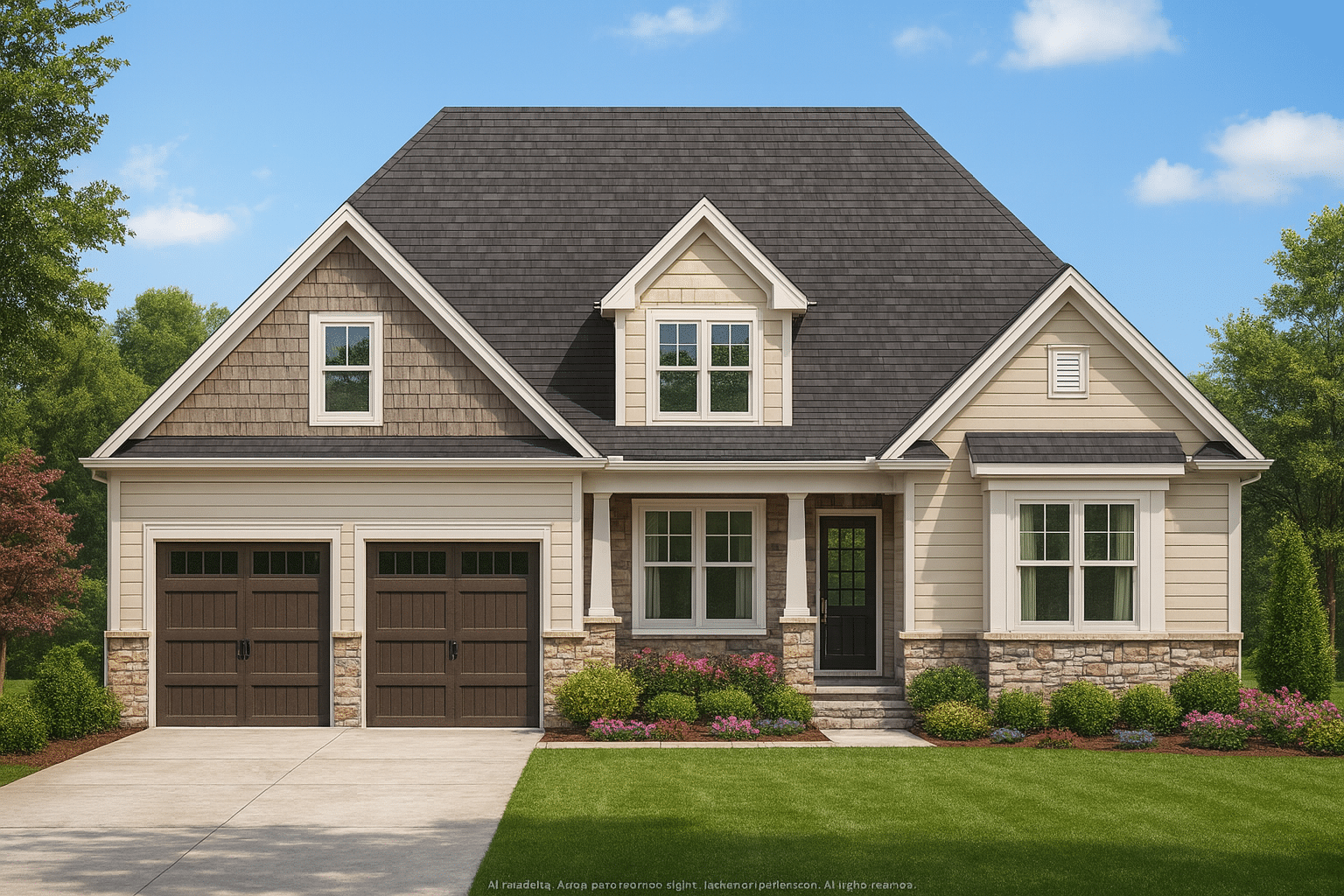 Modern Craftsman Home Floor Plan with Optional Second Level