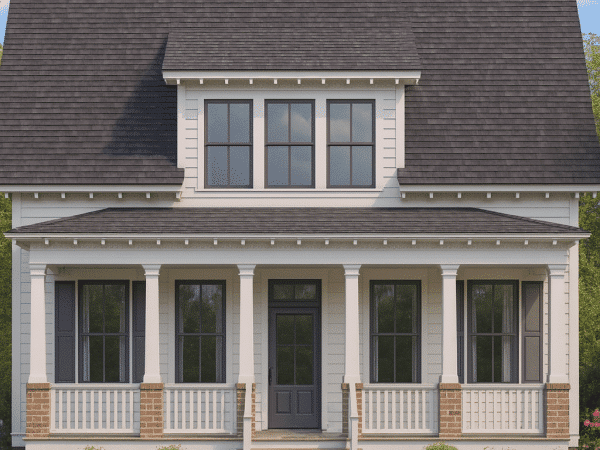 Modern Craftsman Home Plan 1.5 Story Layout with Open Design