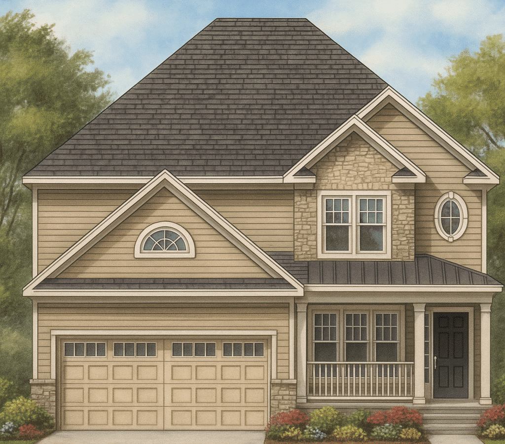 Modern Craftsman Home Plan 2-Story Design with CAD Blueprints