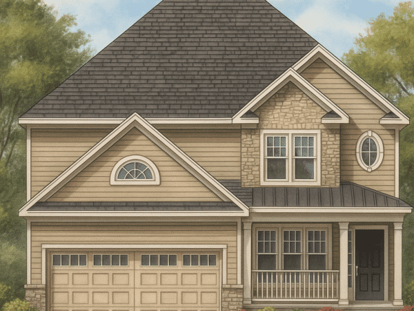 Modern Craftsman Home Plan 2-Story Design with CAD Blueprints