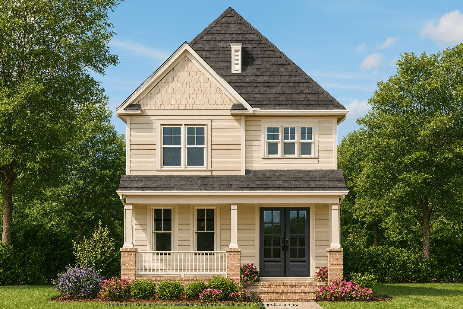 Modern Craftsman Home Plan with 2 Floors and Unique Features
