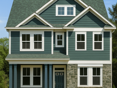 Modern Craftsman Home Plan with 2 Floors and Unique Features