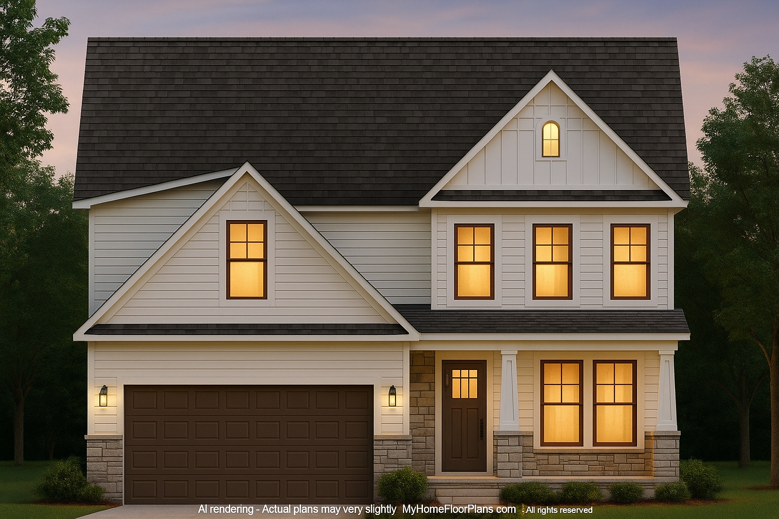 Modern Craftsman Home Plan with 4 Bedrooms and Elegant Architecture