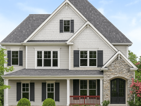 Modern Craftsman Home Plan with Detailed Architecture Designs