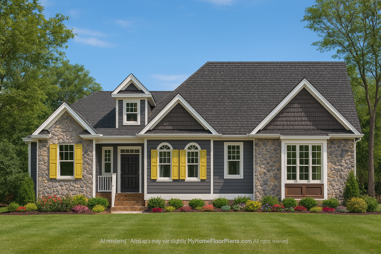 Modern Craftsman Home Plan with Open Floor Blueprint Designs