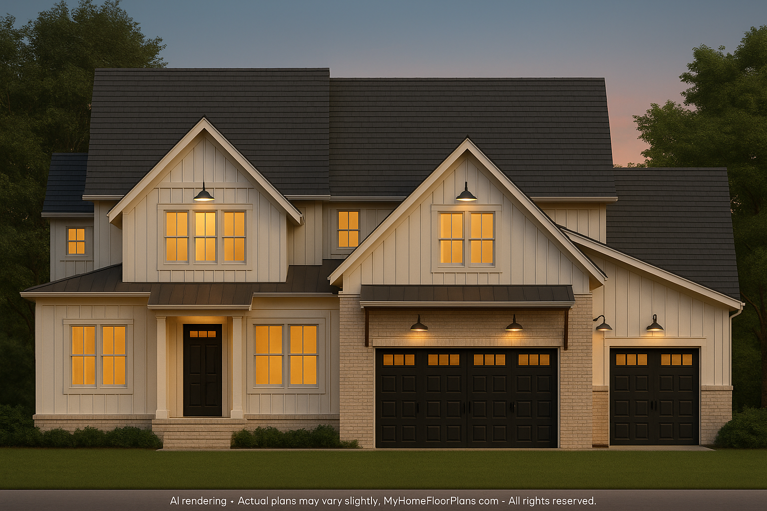 Modern Craftsman Home Plan with Spacious 2-Story Designs