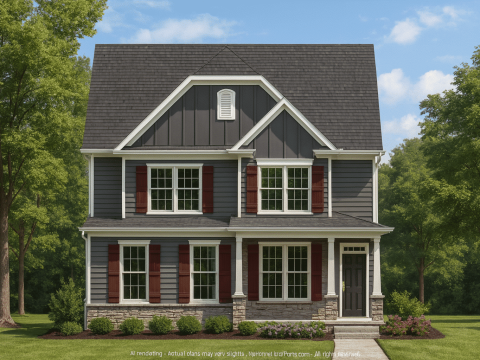 Modern Craftsman Home Plan with Spacious Floor Design and CAD Blueprint
