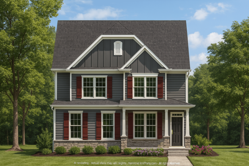 Modern Craftsman Home Plan with Spacious Floor Design and CAD Blueprint