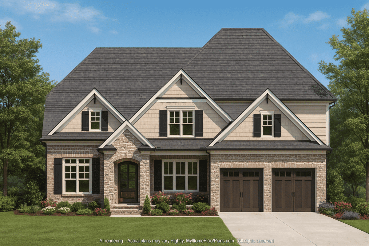 Modern Craftsman Home Plan with Spacious Floor Designs