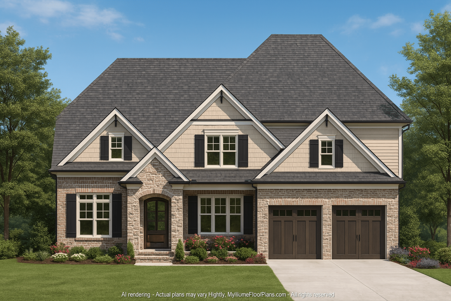 Modern Craftsman Home Plan with Spacious Floor Designs