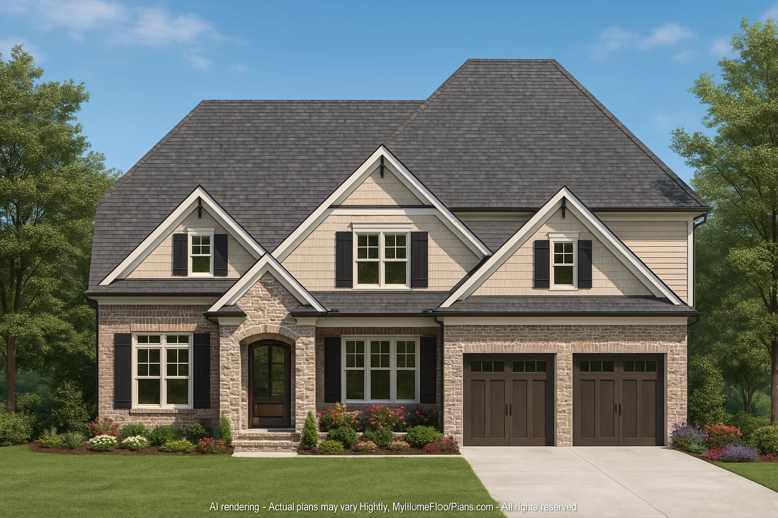 Modern Craftsman Home Plan with Spacious Floor Designs