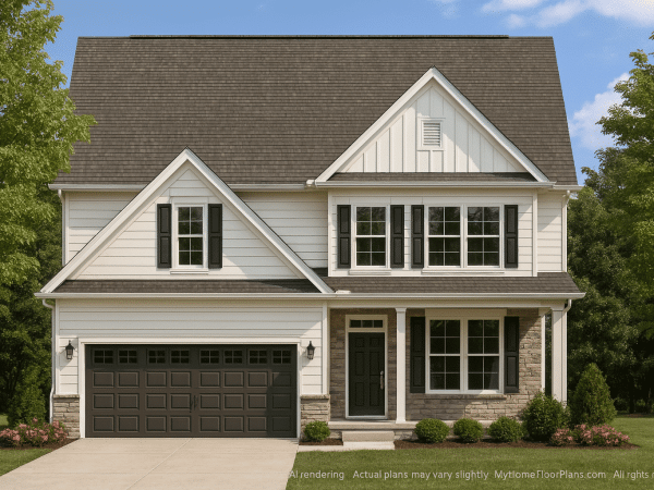 Modern Craftsman Home Plan with Spacious Floor Layout and CAD Designs