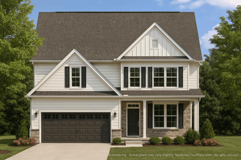 Modern Craftsman Home Plan with Spacious Floor Layout and CAD Designs