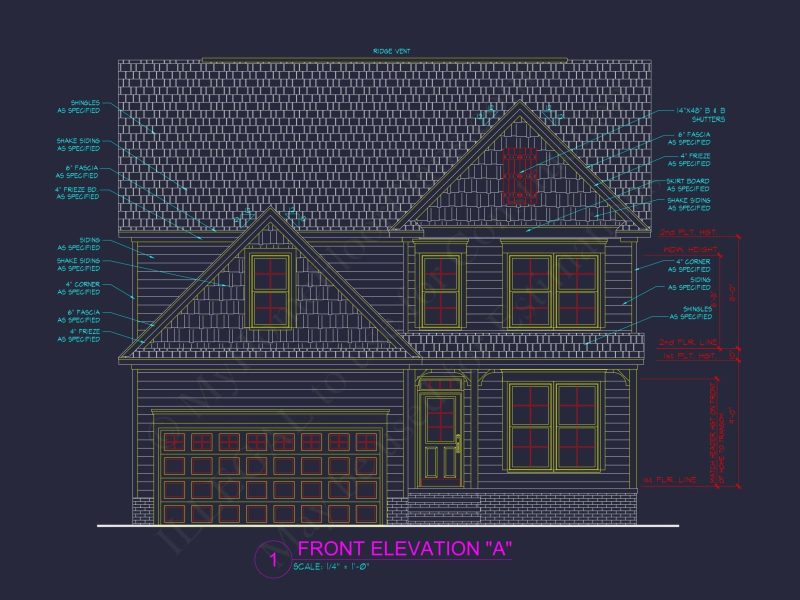 Modern Craftsman Home Plan with Spacious Floor Layout and CAD Designs