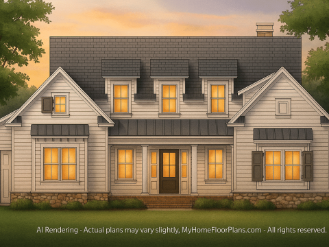 Modern Craftsman Home Plan with Spacious Layout and CAD Blueprint