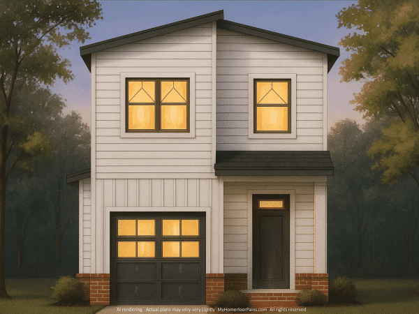 Modern Craftsman Home Plan – 2-Story Design with CAD Files