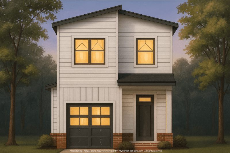 Modern Craftsman Home Plan – 2-Story Design with CAD Files