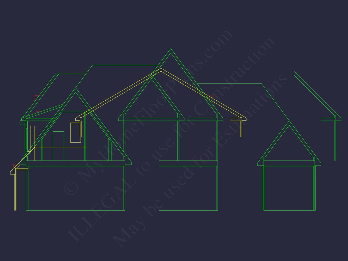 Modern Craftsman House Floor Plan with 5 Bedrooms & 3-Car Garage