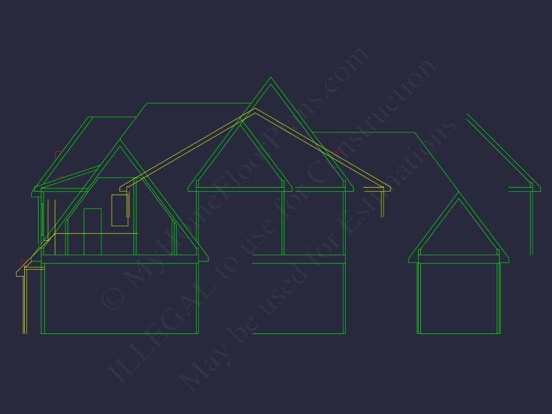 Modern Craftsman House Floor Plan with 5 Bedrooms & 3-Car Garage