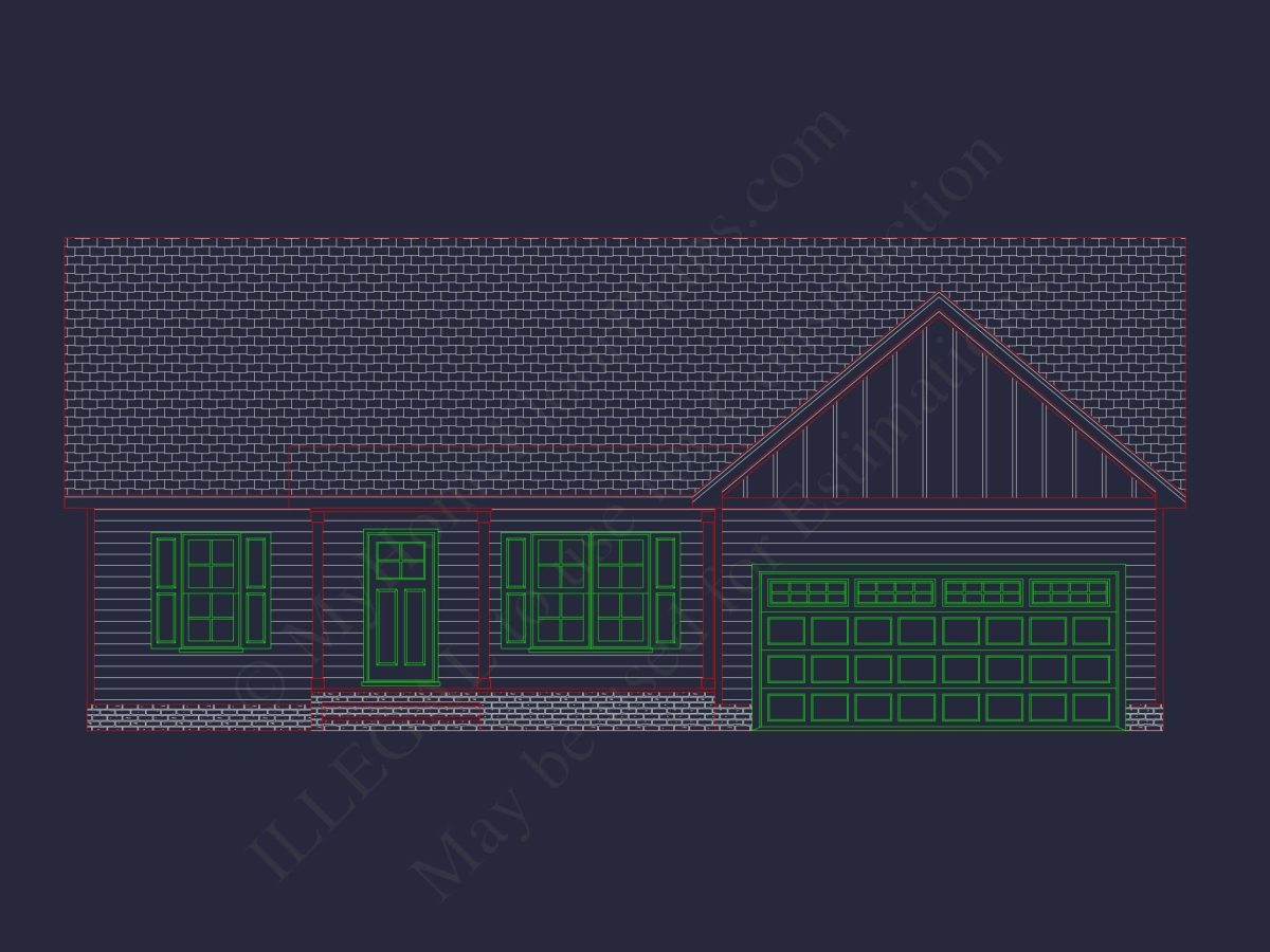 Modern Craftsman House Plan with 3 Bedrooms and Open Layout