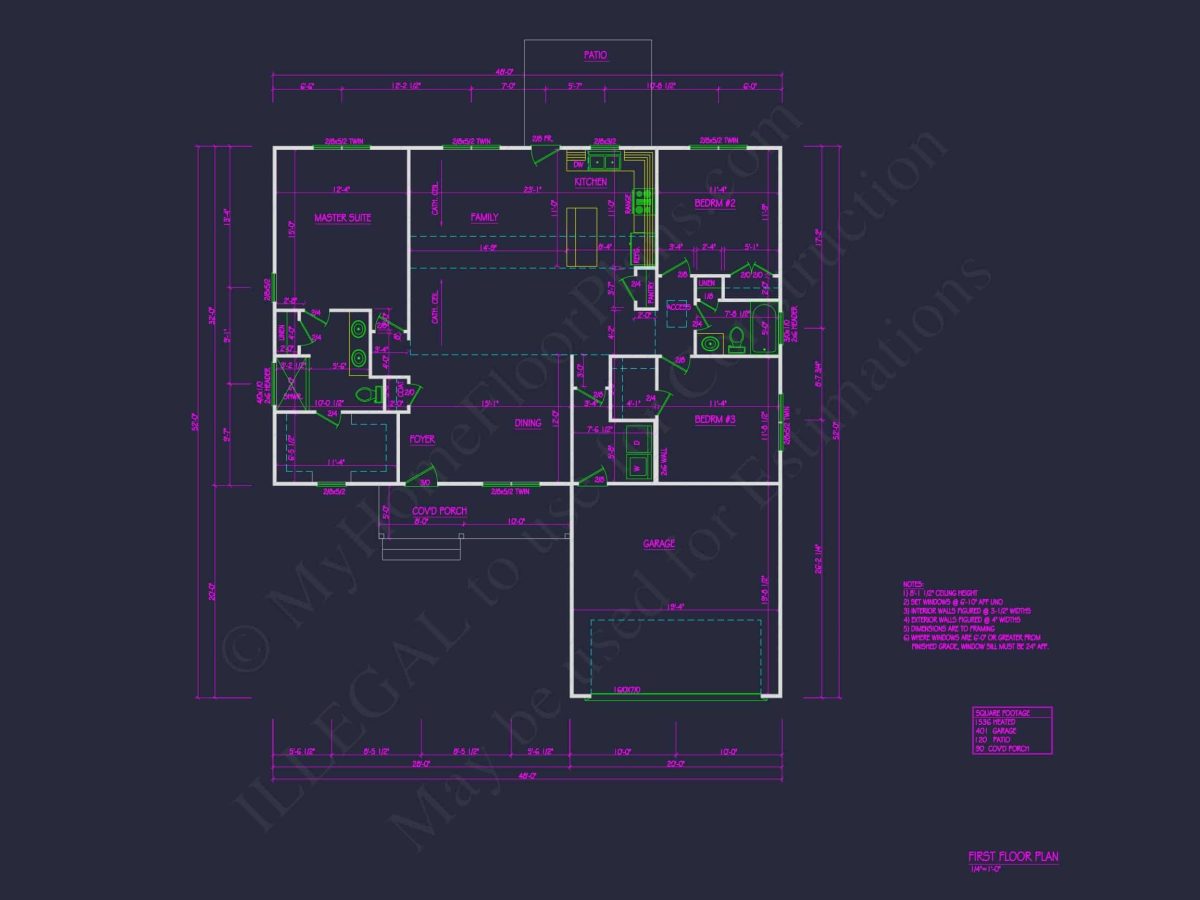 Modern Craftsman House Plan with 3 Bedrooms and Open Layout